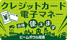 クレジットカード、電子マネー各種使えます